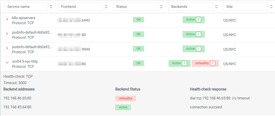 View L4 LB instances